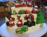 雛壇じゃなくてサンタ壇クリスマスケーキ作り方4写真