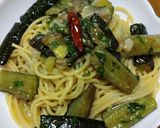 キュウリと大葉の和風オイルパスタ作り方9写真