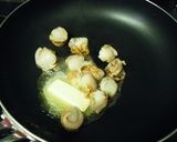 生ハムとホタテの和風パスタ作り方1写真
