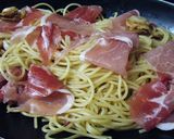 生ハムとホタテの和風パスタ作り方3写真