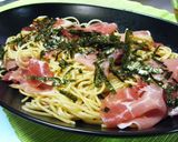 生ハムとホタテの和風パスタ作り方4写真