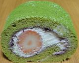 いちご抹茶ロールケーキ作り方6写真
