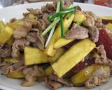 サツマイモと豚肉の炒め煮作り方5写真