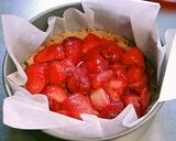 たっぷりいちごの♡ベイクドチーズケーキ作り方9写真