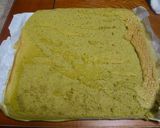 小豆＆生クリームの抹茶ロールケーキ作り方7写真