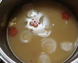 お雑煮をリサイクル、中華風ごまみそパスタ作り方1写真
