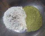 安倍川用黄粉をリサイクル、きなこケーキ♪作り方1写真