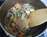 パパでもできた☆根菜と豚肉の煮物くん作り方5写真