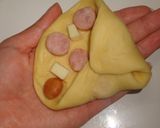 ﾁｰｽﾞ&ｳｲﾝﾅｰぱん∩＾ω＾∩作り方15写真