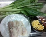 小松菜と塩豚の炒め物(ゆずの風味）作り方1写真
