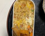 レンジ簡単中華風梅カルボ味炒飯弁当作り方15写真