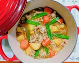 簡単今夜の夕飯昼食！豚こま定番肉じゃがコツあり作り方9写真