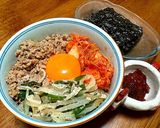 卵黄とろ～り！作り置き活用の簡単ビビンバ丼作り方3写真
