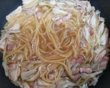 簡単夕飯・昼食！ワンパン舞茸ベーコン和風パスタ作り方5写真