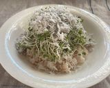 ブロッコリースプラウトと釜揚げしらすの丼作り方4写真