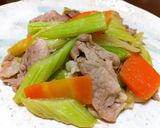 セロリの炒め物作り方4写真