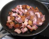 ブロックハムとネギの甘辛炒め作り方2写真