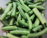 インゲンには鰹節、昆布つゆ、マヨネーズ作り方1写真