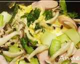 ☆お魚ソーセージと青梗菜の卵とじ☆作り方3写真