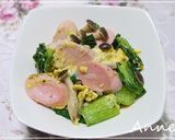 ☆お魚ソーセージと青梗菜の卵とじ☆作り方4写真