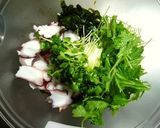 タコの水菜とわかめのサラダ♪中華風味♪作り方2写真