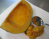 レンジで　かぼちゃの煮物　節約作り作り方1写真