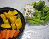 タジン鍋で温野菜作り方1写真