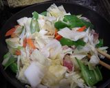 ふわふわ卵と野菜タップリ中華そば作り方3写真