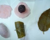 レンジで和菓子●もち米で道明寺粉　桜餅作り方13写真