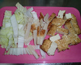 簡単！白菜と厚揚げの炒め物作り方1写真