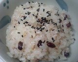 炊飯器で小豆おこわ　超簡単節約赤飯？作り方4写真