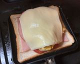 断面映え！具だくさんWチーズホットサンド作り方5写真