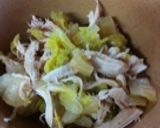 ササミと白菜の梅昆布和え作り方1写真
