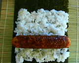 おさかなのソーセージでマキマキおにぎり？作り方3写真