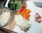 ベーコンと水菜の少しコクのあるスープ作り方2写真