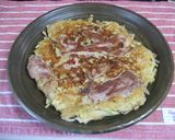 たっぷり大和芋とそば粉入りお好み焼き作り方4写真