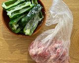 豚こまピーマンの甘辛肉詰め作り方1写真