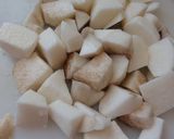 長芋とベーコンの玉子炒(日曜の朝ごはん）作り方1写真