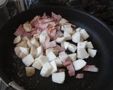 長芋とベーコンの玉子炒(日曜の朝ごはん）作り方3写真