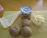 ☆食パン＋ポテマヨコーンチーズ☆朝ごはん作り方1写真