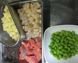 鮭と枝豆の炊き込みご飯作り方1写真