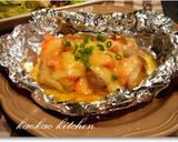 *鶏とたらこチーズのホイル焼き*作り方8写真