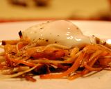 ゴボウとにんじん炒め 温玉のせ☆作り方5写真