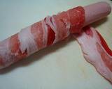 魚肉ソーセージの豚バラ巻き作り方2写真