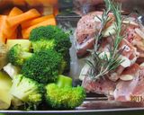 鶏肉ローズマリー焼き☆温野菜を添えて☆作り方6写真