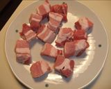 ガッツリ！豚バラの甘辛カレー炒め作り方1写真
