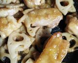 鶏もも肉とレンコンの照り煮作り方6写真