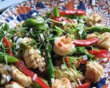 【酒菜】豆苗・アスパラ・海鮮・ＸＯ醤炒め作り方13写真