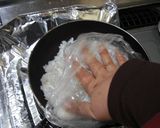 おさかなのソーセージでご飯とお餅のピザ風作り方4写真