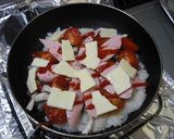 おさかなのソーセージでご飯とお餅のピザ風作り方7写真